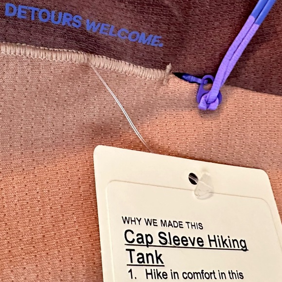 NWT Lululemon Cap Sleeve Hiking Top - Picture 5 of 11
